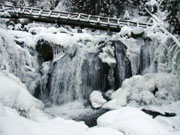 Winter an den Wasserfällen in Triberg