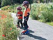 Inline-Skating an der Donau in Neu-Ulm